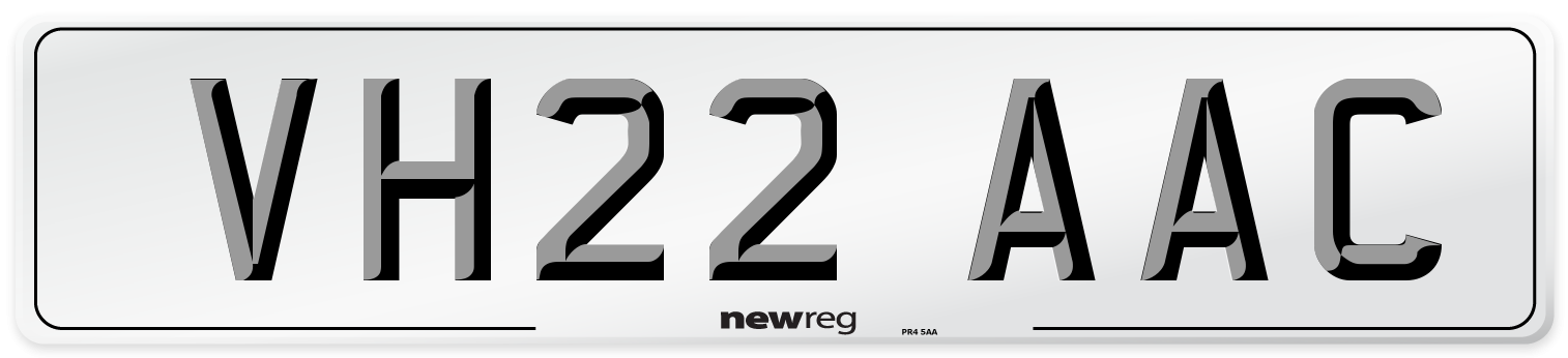 VH22 AAC Number Plate from New Reg